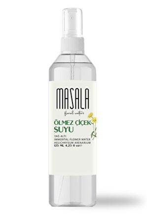 Masala Saf Ölmez Çiçek Suyu 125 ml %100 Doğal Yağlı Hidrosol - Tonik İmmortal Flower Water Hydrosol Tonic