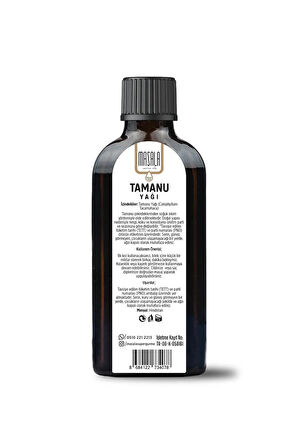 Tamanu Yağı 100 ml – Soğuk Pres – %100 Saf ve Doğal – Calophyllum Tacmahaca Oil