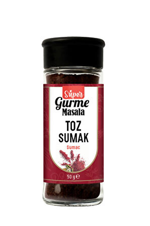 Toz Sumak 50 gr – Tuzluk Kapaklı Cam Ambalajda - Ground Sumac (Menşei; Türkiye)