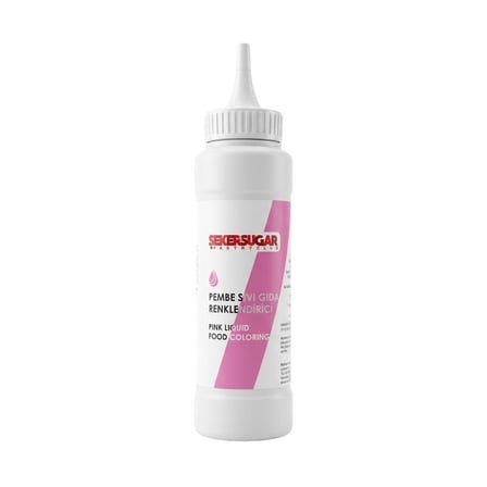 Şeker & Sugar Pembe Sıvı Gıda (Boyası) Renklendirici 250 ML