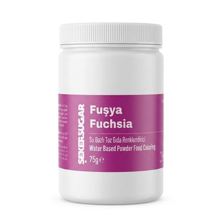 Şeker & Sugar Fuşya Su Bazlı Toz Gıda Boyası 75 g
