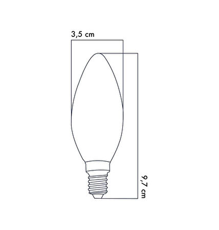 Heka Rustik Led Ampul 6W 3000K E14 Gün Işığı ERD-237