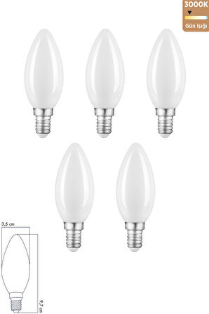 Rustik LED Ampul 6W 3000K E14 Gün Işığı 5'li ERD-237