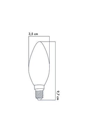 Rustik LED Ampul 6W 3000K E14 Gün Işığı 5'li ERD-237