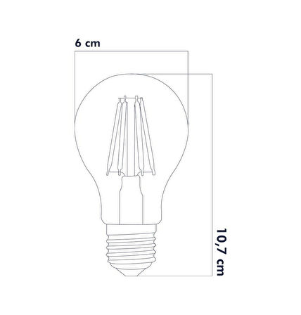 Heka Led Ampul E27 6W 6500K Beyaz Işık ERD-96