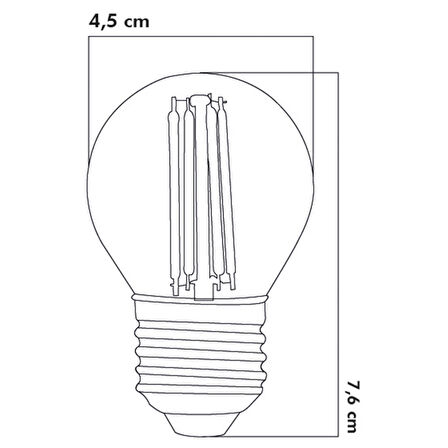 Heka Led Filament Rustik Ampul 6 Watt E27 Beyaz Işık ERD-247