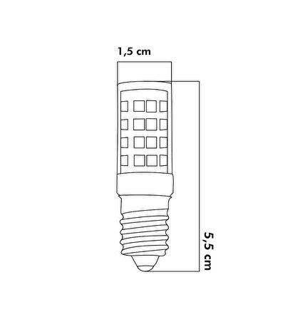 Heka Led Ampul 5W 3000K E14 (Gün Işığı) ERD-217