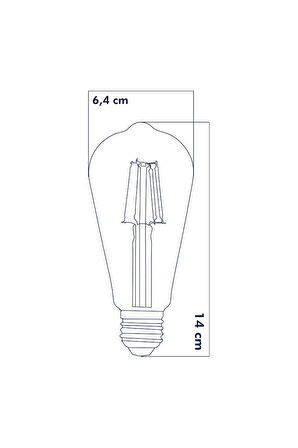LED Ampul 6W 3000K E27 Gün Işığı 10'lu ERD-234