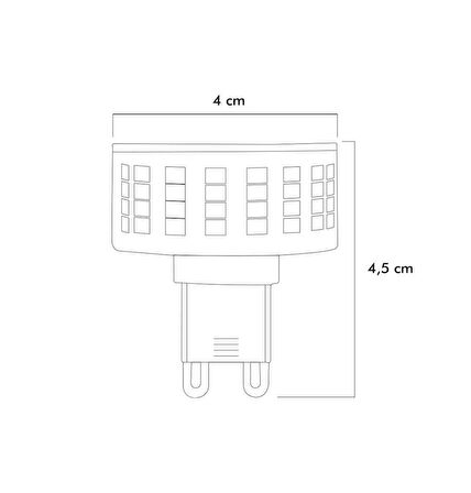 Heka Smd Led Ampul G9 9W 3000K ERD-270