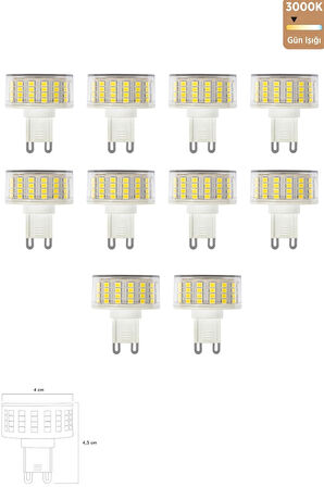 Smd LED Ampul G9 9W 3000K 10'lu ERD-270