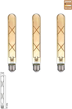 Rustik Led Ampul E27 4W 2500K Gün Işığı ERD-32 3'lü