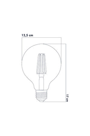 Rustik LED Ampul E27 6W 2500K Gün Işığı 10'lu ERD-39