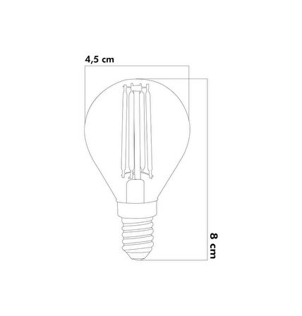 Heka Led Ampul 6W E14 3000KGün Işığı ERD-44