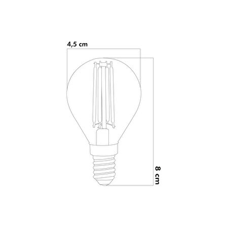 Led Ampul 6W E14 3000K Gün Işığı ERD-44