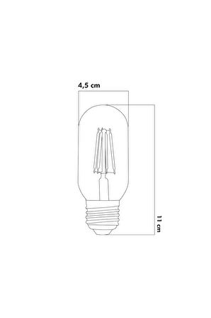 Rustik LED Ampul 6W 2500K E27 Gün Işığı 5'li ERD-45