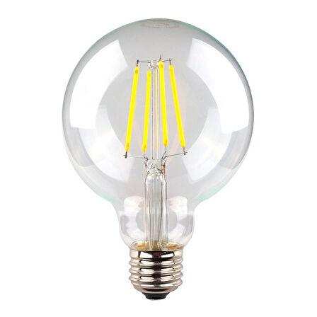 Heka Rustik Led Ampul E27 G95 6W 6500K Beyaz Işık ERD-46