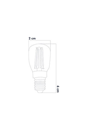 LED Rustik Ampul E14 C7 Ampul 2W 2700K Gün Işığı 5'li ERD-69