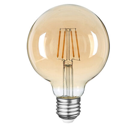Heka Rustik Led Ampul E27 G95 8W 2500K Gün Işığı ERD-86