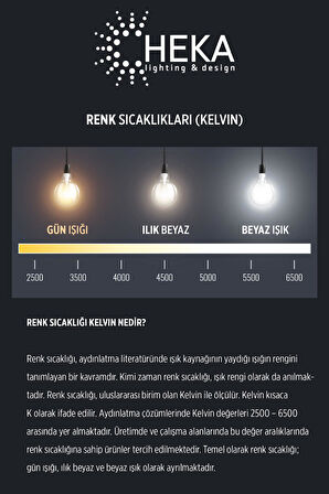 Heka 3 Renkli Led Filament Rustik Ampul 6W E14 C35 ERD-260