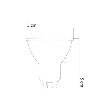GU10 220V 6W 3000K COB LED AMPUL ERD-284