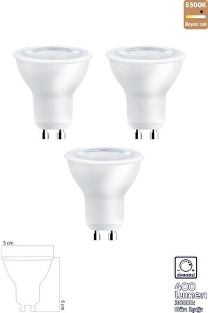 Heka GU10 220V 6W 3000k Cob LED Ampul 3'lü ERD-284