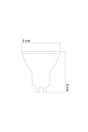 Heka GU10 220V 6W 3000k Cob LED Ampul 5'li ERD-284