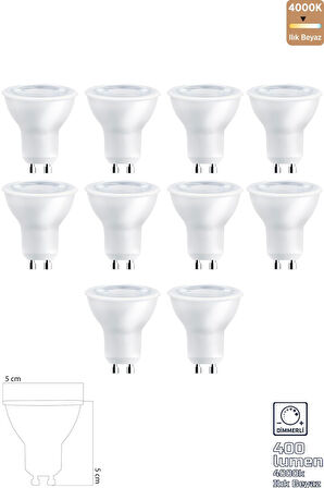 GU10 220V 6W 4000K COB LED AMPUL ERD-285 10'lu