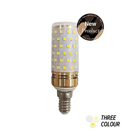 MISIR ŞEFFAF 10W ÜÇ RENKLİ E14 LED AMPUL ERD-306 