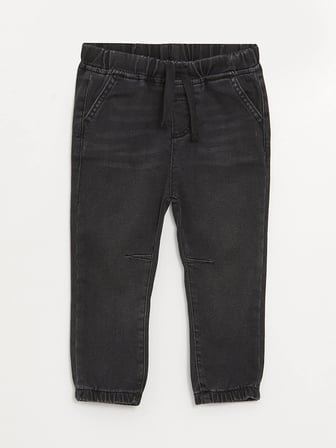 LCW baby Antrasit Beli Lastikli Basic Erkek Bebek Jean Pantolon
