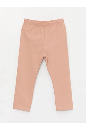 LCW baby Ekru Bisiklet Yaka Uzun Kollu Baskılı Kız Bebek Sweatshirt ve Tayt 2'li Takım
