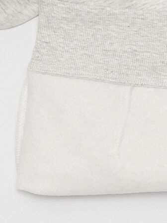 XSIDE Beyaz Uzun Kollu Baskılı Erkek Kalın Hoodie