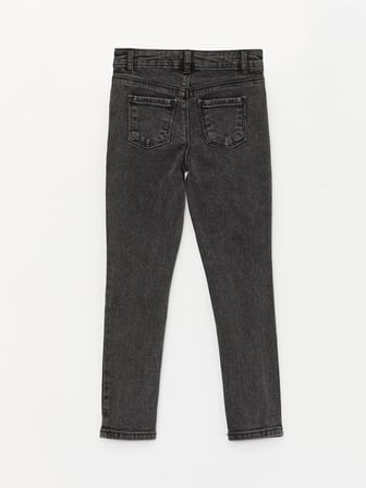LCW Kids SİYAH Skinny Fit Kız Çocuk Jean Pantolon