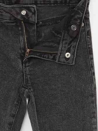 LCW Kids SİYAH Skinny Fit Kız Çocuk Jean Pantolon