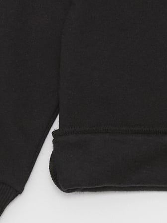 LCW baby Siyah Bisiklet Yaka Uzun Kollu Baskılı Erkek Bebek Sweatshirt