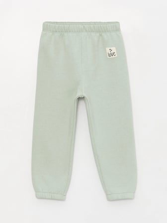 LCW baby Yeşil Beli Lastikli Basic Kız Bebek Eşofman Alt