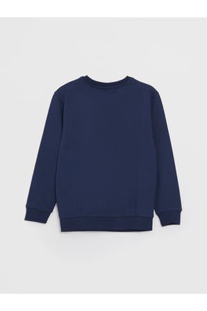 Bisiklet Yaka Nostaljik Maymun Baskılı Uzun Kollu Erkek Çocuk Sweatshirt