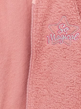 LCW baby Pembe Kız Bebek Fermuarlı Sweatshirt