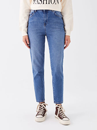 LCW Modest İNDİGO Straight Fit Kadın Jean Pantolon