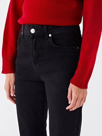 LCW Modest SİYAH Mars Flare Kadın Jean Pantolon