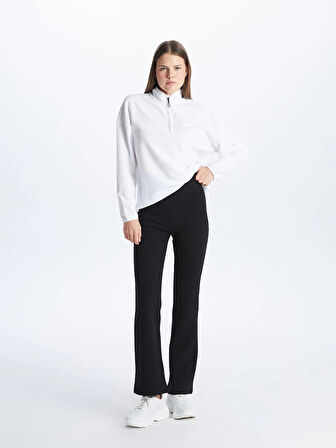 XSIDE ACTIVE Siyah Beli Lastikli İspanyol Paça Kadın Tayt Pantolon