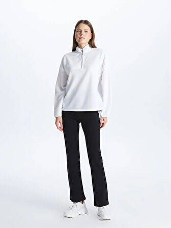 XSIDE ACTIVE Siyah Beli Lastikli İspanyol Paça Kadın Tayt Pantolon