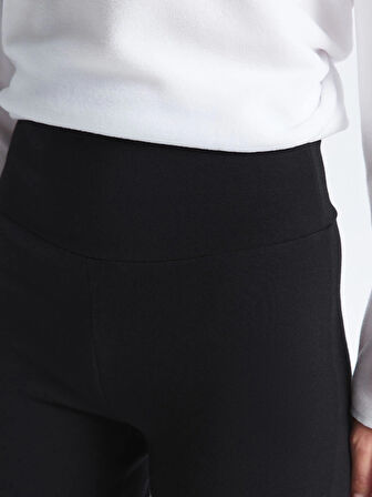 XSIDE ACTIVE Siyah Beli Lastikli İspanyol Paça Kadın Tayt Pantolon