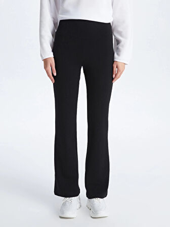 XSIDE ACTIVE Siyah Beli Lastikli İspanyol Paça Kadın Tayt Pantolon