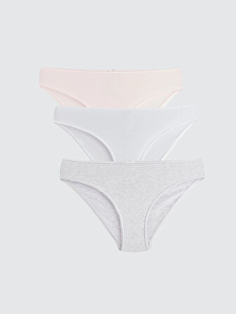 LCW DREAM Pembe Düz Bikini Külot 3'lü Paket