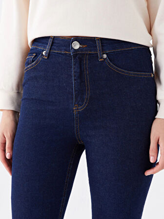 LCW Modest SİYAH Straight Fit Kadın Jean Pantolon