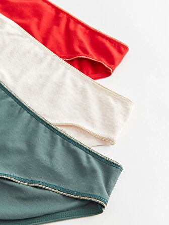 LCW DREAM Yeşil Düz Bikini Külot 3'lü