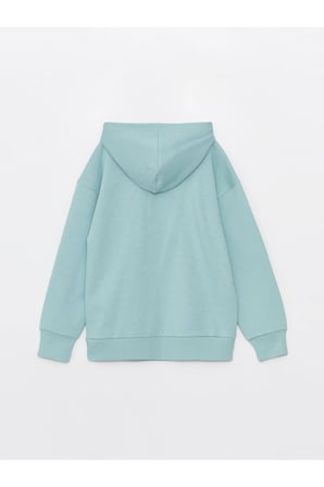 Baskılı Uzun Kollu Kız Çocuk Hoodie