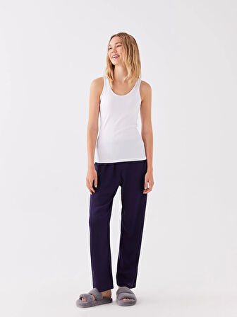 LCW DREAM Beyaz Kadın U Yaka Düz Atlet