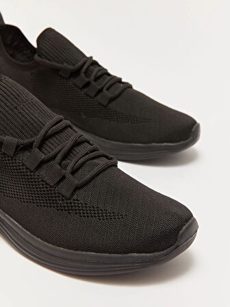 LCW STEPS SİYAH Bağcıklı File Detaylı Erkek Spor Ayakkabı