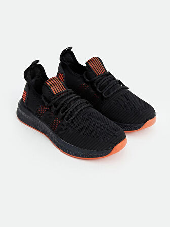 LCW STEPS SİYAH Bağcıklı File Detaylı Erkek Spor Ayakkabı